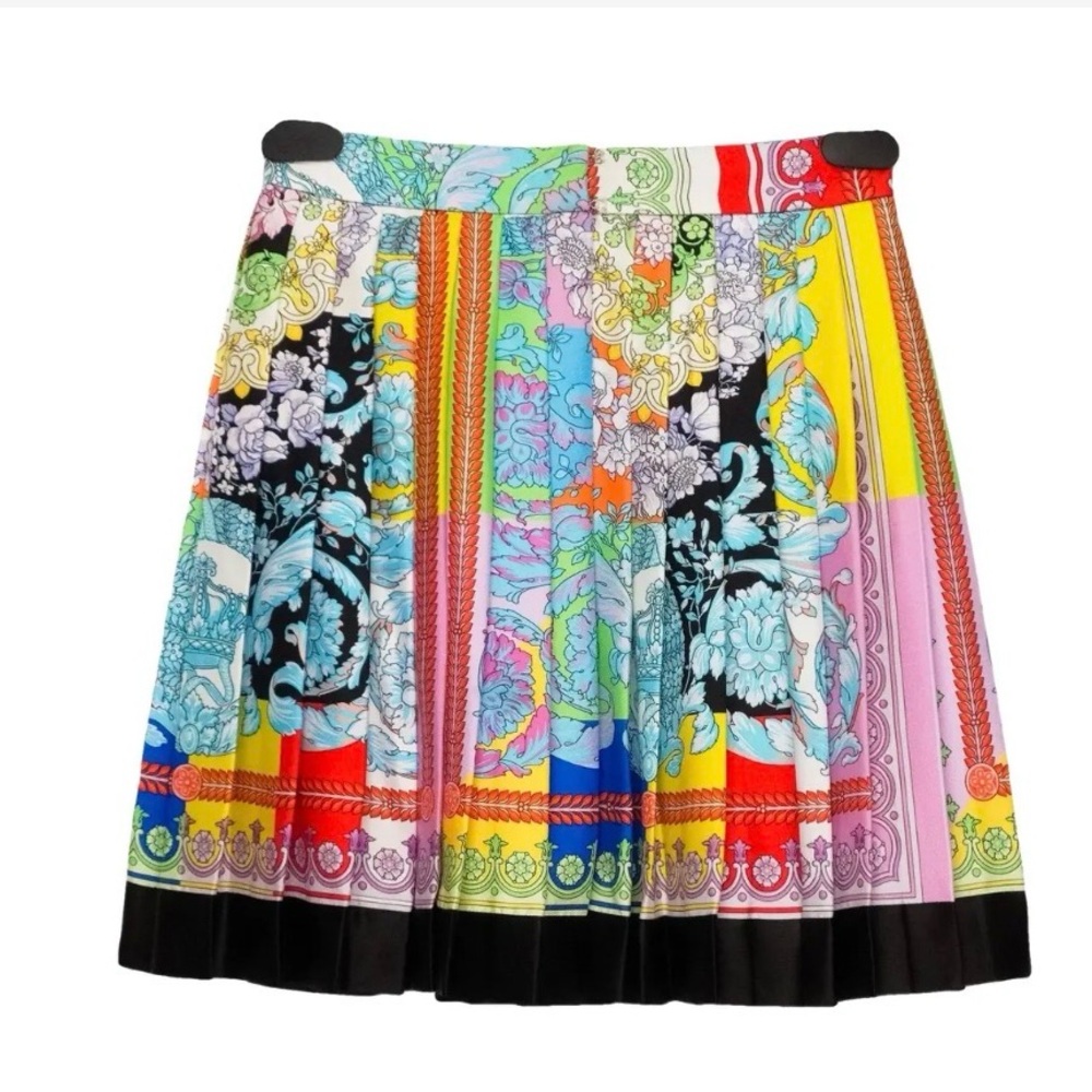 Authentic Versace Multicolor Printed Pleated - image 8